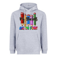 Heather Grey my students are on point Heavyweight Hoodie - Zillion Design Studio