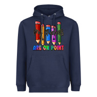 Navy my students are on point Heavyweight Hoodie - Zillion Design Studio