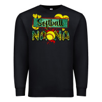 Black softball nana with leopard Premium Sweatshirt - Zillion Design Studio