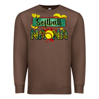 Chestnut softball nana with leopard Premium Sweatshirt - Zillion Design Studio