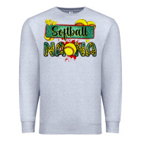 Heather Grey softball nana with leopard Premium Sweatshirt - Zillion Design Studio