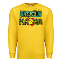 Lemon softball nana with leopard Premium Sweatshirt - Zillion Design Studio