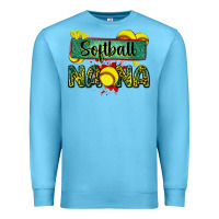 Ocean Blue softball nana with leopard Premium Sweatshirt - Zillion Design Studio