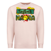 Pale Pink softball nana with leopard Premium Sweatshirt - Zillion Design Studio