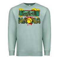 Seafoam softball nana with leopard Premium Sweatshirt - Zillion Design Studio