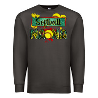 Smoke softball nana with leopard Premium Sweatshirt - Zillion Design Studio