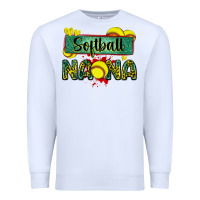 White softball nana with leopard Premium Sweatshirt - Zillion Design Studio