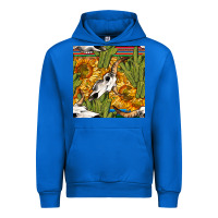 Cobalt western bull skull seamless pattern Urban Hoodie - BundleAndBundleShop