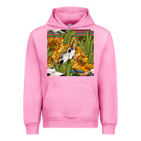Fuchsia Pink western bull skull seamless pattern Urban Hoodie - BundleAndBundleShop