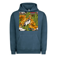 Pigment Midnight Navy western bull skull seamless pattern Urban Hoodie - BundleAndBundleShop