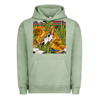 Pigment Oil Green western bull skull seamless pattern Urban Hoodie - BundleAndBundleShop