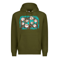 Army Green baseball background Premium Hoodie - JahusDesignShop