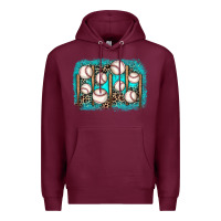 Burgundy baseball background Premium Hoodie - JahusDesignShop