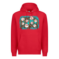 Red baseball background Premium Hoodie - JahusDesignShop
