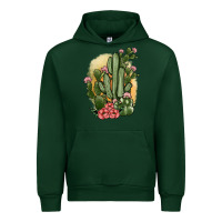 Forest Green cactus Urban Hoodie - JahusDesignShop