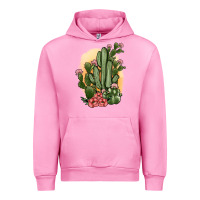 Fuchsia Pink cactus Urban Hoodie - JahusDesignShop