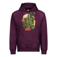 Mauve Wine cactus Urban Hoodie - JahusDesignShop