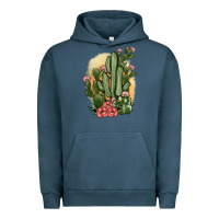Pigment Midnight Navy cactus Urban Hoodie - JahusDesignShop