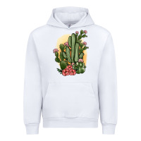 White cactus Urban Hoodie - JahusDesignShop