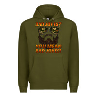 Army Green dad jokes you mean rad jokes Premium Hoodie - Artiststas