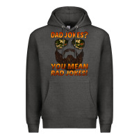 Charcoal Heather dad jokes you mean rad jokes Premium Hoodie - Artiststas