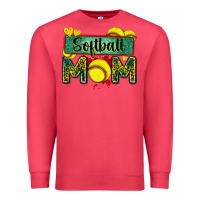 Cardinal softball mom with leopard Premium Sweatshirt - Zillion Design Studio