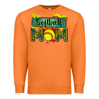 Carrot softball mom with leopard Premium Sweatshirt - Zillion Design Studio