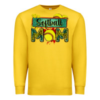 Lemon softball mom with leopard Premium Sweatshirt - Zillion Design Studio