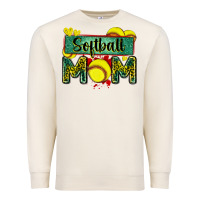 Sandshell softball mom with leopard Premium Sweatshirt - Zillion Design Studio