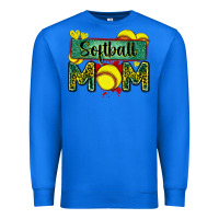 True Royal softball mom with leopard Premium Sweatshirt - Zillion Design Studio