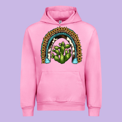 Cactus Rainbow Urban Hoodie Designed By Jahusdesignshop