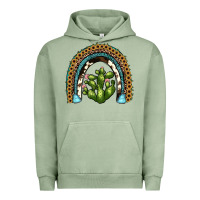 Pigment Oil Green cactus rainbow Urban Hoodie - JahusDesignShop