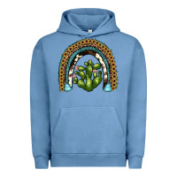 Pigment Pebble Blue cactus rainbow Urban Hoodie - JahusDesignShop