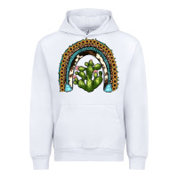 White cactus rainbow Urban Hoodie - JahusDesignShop