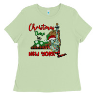 Matcha christmas time in new york Ladies Tee - BarkalooDesign