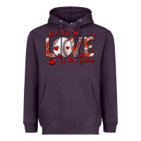 Plum for the love of the game baseball Heavyweight Hoodie - texasbilliewilder