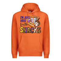 Carrot i'm just here for the snacks baseball purple and g Premium Hoodie - Jasminsmagicworld