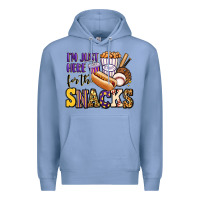Colony Blue i'm just here for the snacks baseball purple and g Premium Hoodie - Jasminsmagicworld