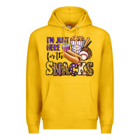Lemon i'm just here for the snacks baseball purple and g Premium Hoodie - Jasminsmagicworld