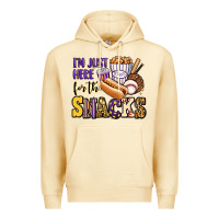 Pina Colada i'm just here for the snacks baseball purple and g Premium Hoodie - Jasminsmagicworld