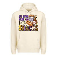 Tofu i'm just here for the snacks baseball purple and g Premium Hoodie - Jasminsmagicworld
