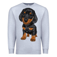Heather Grey dachshund puppy Premium Sweatshirt - RanaPortraitStore