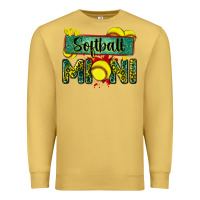 Antique Gold softball mini with leopard Premium Sweatshirt - Zillion Design Studio