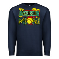 Navy softball mini with leopard Premium Sweatshirt - Zillion Design Studio