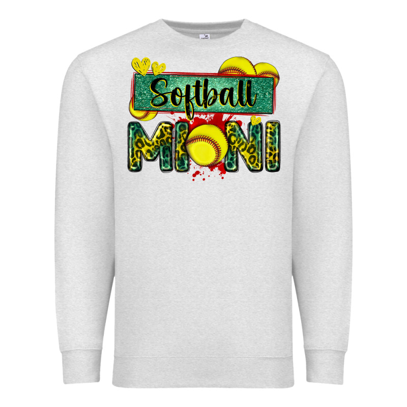 Softball Mini With Leopard Premium Sweatshirt by Zillion Design Studio | Teevron