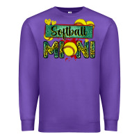 Purple softball mini with leopard Premium Sweatshirt - Zillion Design Studio