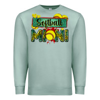 Seafoam softball mini with leopard Premium Sweatshirt - Zillion Design Studio