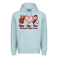 Blue Mist peace love cure head and neck cancer Premium Hoodie - Jasminsmagicworld