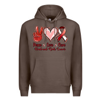 Coffee peace love cure head and neck cancer Premium Hoodie - Jasminsmagicworld