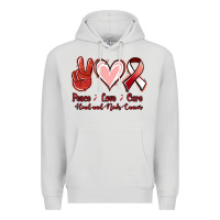 Dove Grey peace love cure head and neck cancer Premium Hoodie - Jasminsmagicworld